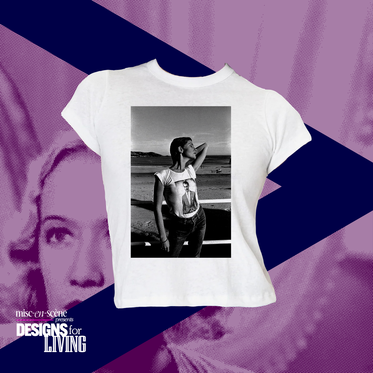 Isabelle Huppert wears Gary Cooper. (baby tee)