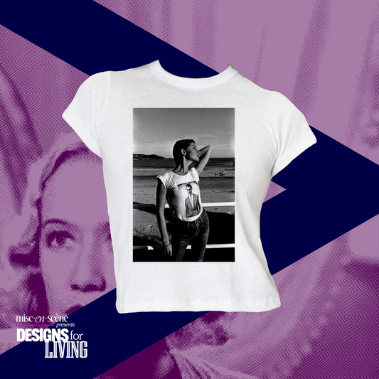 Isabelle Huppert wears Gary Cooper. (baby tee)